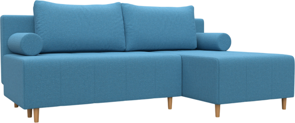 Изображение товара Диван угловой Лига Диванов Лига-102 универсальный / 134798 (рогожка амур 10 голубой)