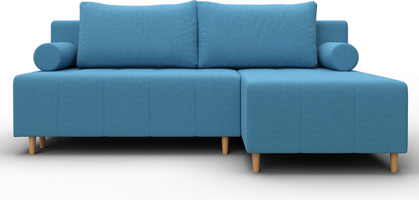 Изображение товара Диван угловой Лига Диванов Лига-102 универсальный / 134798 (рогожка амур 10 голубой)