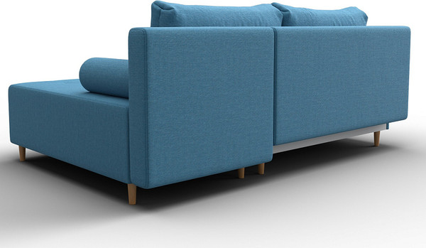 Изображение товара Диван угловой Лига Диванов Лига-102 универсальный / 134798 (рогожка амур 10 голубой)