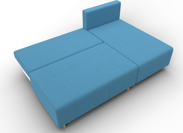 Изображение товара Диван угловой Лига Диванов Лига-102 универсальный / 134798 (рогожка амур 10 голубой)