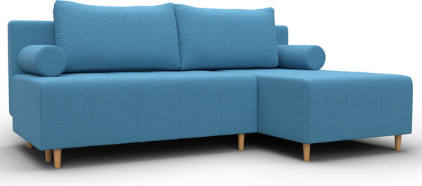 Изображение товара Диван угловой Лига Диванов Лига-102 универсальный / 134798 (рогожка амур 10 голубой)