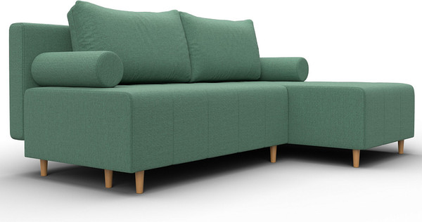 Изображение товара Диван угловой Лига Диванов Лига-102 универсальный / 134799 (рогожка амур 11 зеленый)