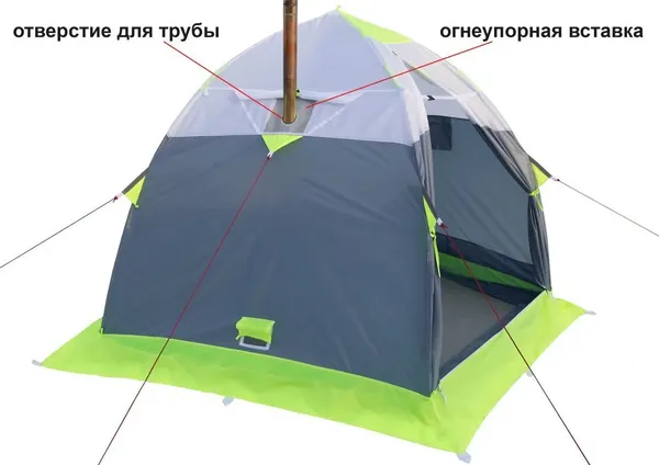 Изображение товара Палатка ЛОТОС 3 Эко 2024 / 17091 (салатовый)