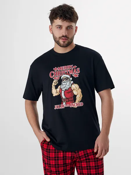 Изображение товара Комплект домашней одежды Mark Formelle 591039 (р.96-86-170/176, черный/черная клетка на красном)