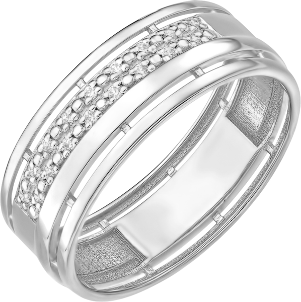 Изображение товара Кольцо из серебра 7 КАРАТ П1217-073С (р.18, с фианитами)