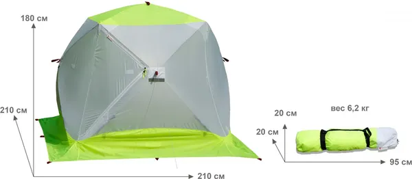Изображение товара Палатка ЛОТОС Куб 3 Компакт ЭКО / 17056