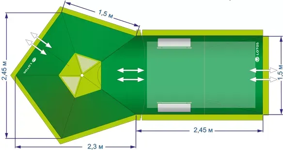 Изображение товара Палатка ЛОТОС 2 Саммер / 19001 (комплект)