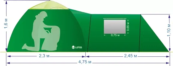 Изображение товара Палатка ЛОТОС 2 Саммер / 19001 (комплект)