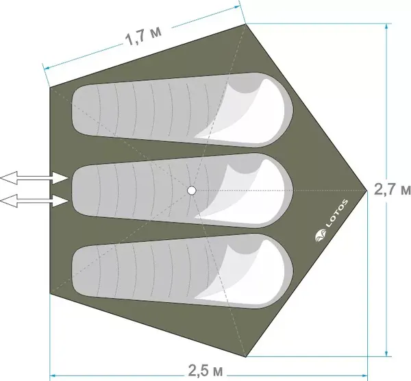 Изображение товара Палатка ЛОТОС 3 Саммер 2023 / 19026
