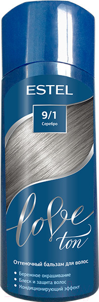 Изображение товара Оттеночный бальзам для волос Estel Love Ton 9/1 (серебристый)