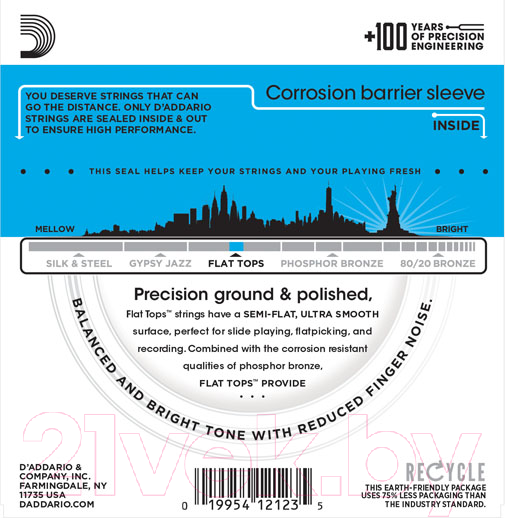 Изображение товара Струны для акустической гитары D'Addario EFT16