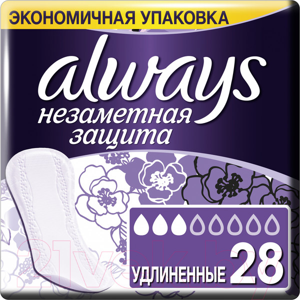 Изображение товара Прокладки ежедневные Always Незаметная защита удлиненные (28шт)
