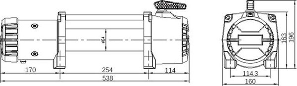 Изображение товара Лебедка электрическая T-MAX MuscleLift EW12500 (стальной трос)