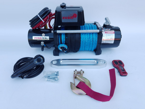 Изображение товара Лебедка электрическая Zubr EWL12000S (синтетический трос)