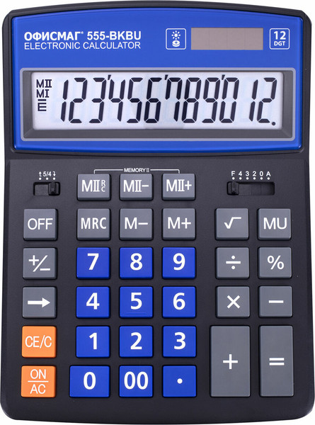 Изображение товара Калькулятор Офисмаг 271927 (черно-синий)