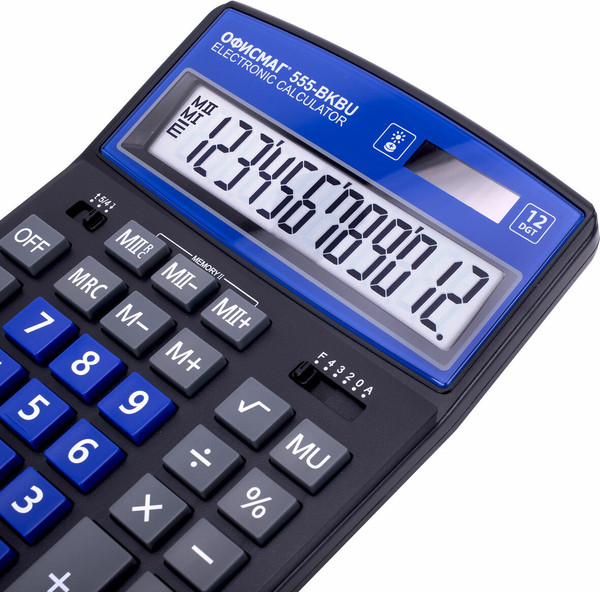 Изображение товара Калькулятор Офисмаг 271927 (черно-синий)