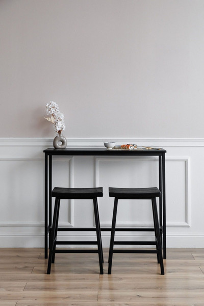 Изображение товара Табурет барный Stal-Massiv Kyoto-65 (черный/черный)