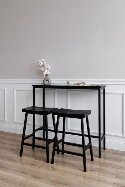 Изображение товара Табурет барный Stal-Massiv Kyoto-65 (черный/черный)