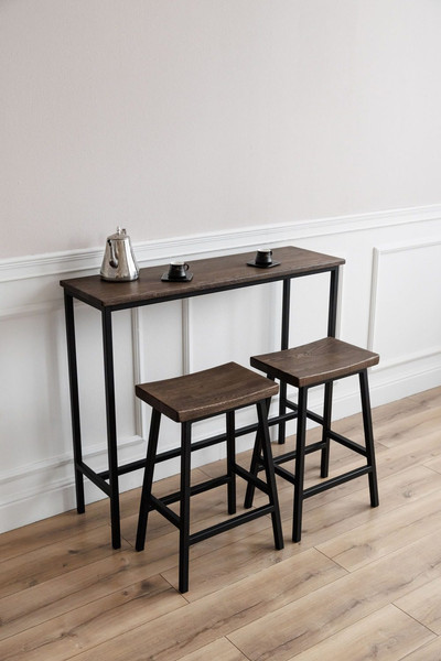 Изображение товара Табурет барный Stal-Massiv Kyoto-65 (мореный/черный)