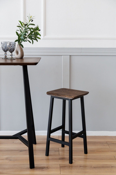 Изображение товара Табурет барный Stal-Massiv Urban-76 (мореный/черный)