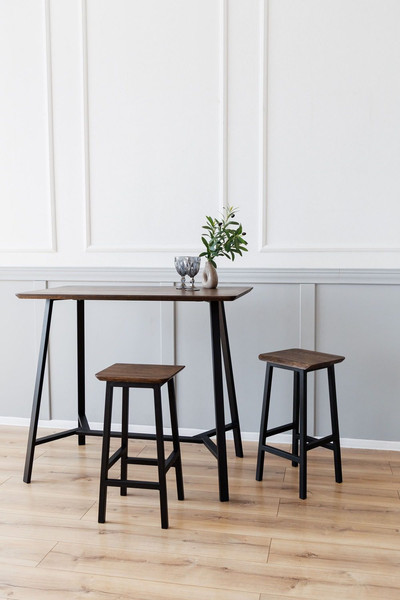 Изображение товара Барный стол Stal-Massiv UTab-97 (мореный/черный)