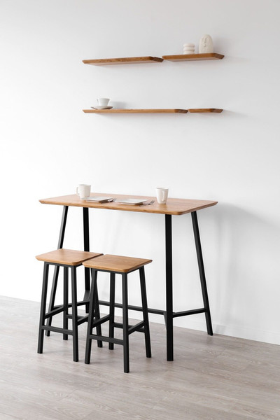 Изображение товара Барный стол Stal-Massiv UTab-97 (натуральный/черный)