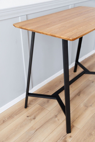 Изображение товара Барный стол Stal-Massiv UTab-97 (натуральный/черный)