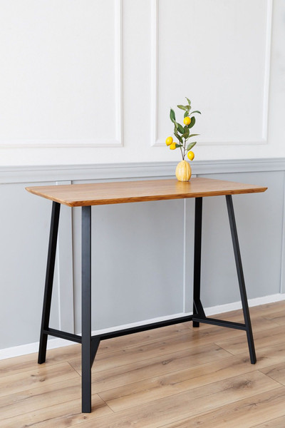 Изображение товара Барный стол Stal-Massiv UTab-97 (натуральный/черный)