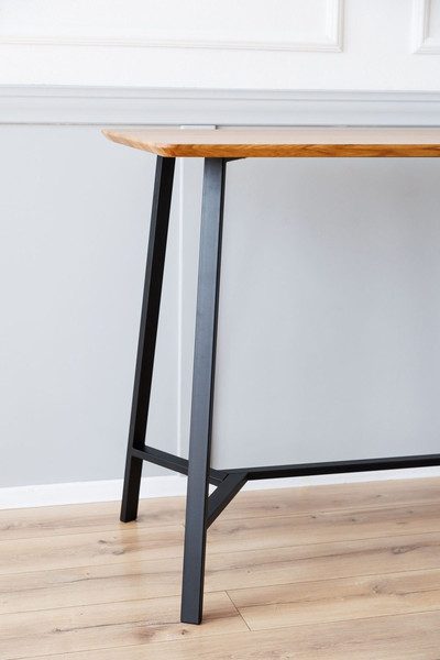 Изображение товара Барный стол Stal-Massiv UTab-97 (натуральный/черный)