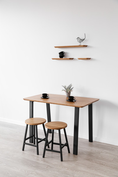 Изображение товара Барный стол Stal-Massiv UTab-72 (натуральный/черный)