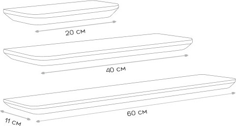 Изображение товара Полка Stal-Massiv Urbans 1120 (натуральный)