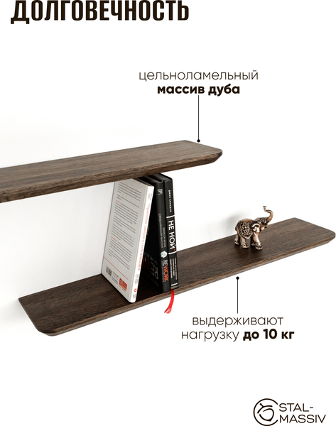 Изображение товара Полка Stal-Massiv Urbans 17100 (мореный)