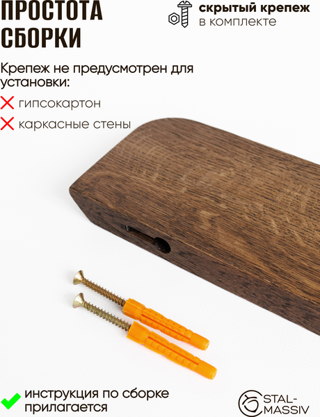 Изображение товара Полка Stal-Massiv Urbans 17100 (мореный)