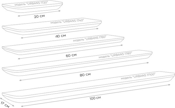 Изображение товара Полка Stal-Massiv Urbans 1780 (мореный)