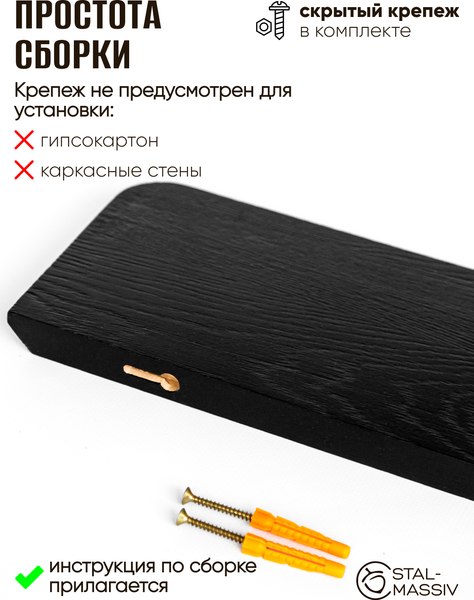 Изображение товара Полка Stal-Massiv Urbans 1760 (черный)