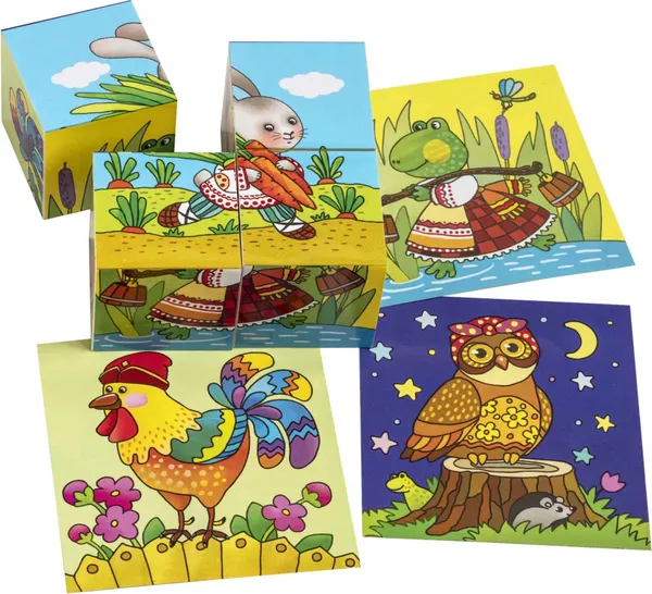 Изображение товара Развивающий игровой набор Айрис-пресс IQ кубики в поддончике. Кто живет в сказке 2+ (4650388210193)