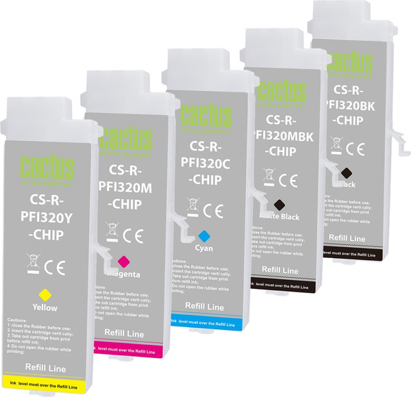 Изображение товара Комплект картриджей Cactus CS-R-PFI320SET-CHIP