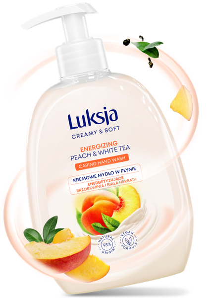 Изображение товара Мыло жидкое Luksja Персик и белый чай с дозатором (500мл)