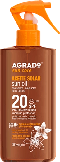 Масло для загара Agrado Солнцезащитное Sun Oil SPF20 (200мл) — фото 5