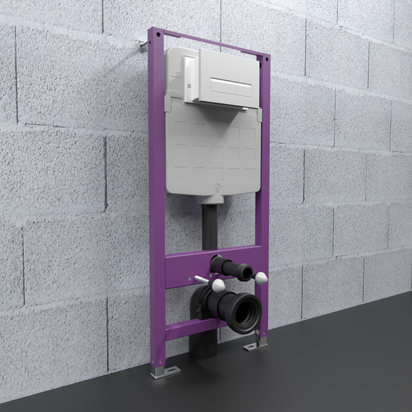 Изображение товара Инсталляция для унитаза Triton Pro EVO815N + Pro EVO (с кнопкой, белый, матовый)