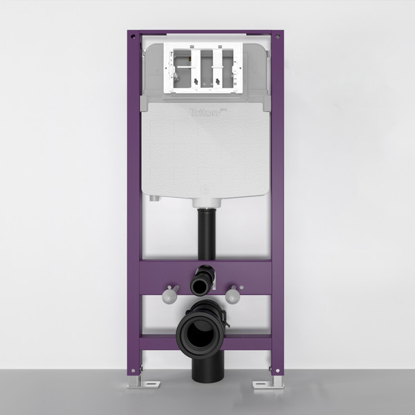 Изображение товара Инсталляция для унитаза Triton Pro EVO815N + Pro EVO (с кнопкой, белый, матовый)