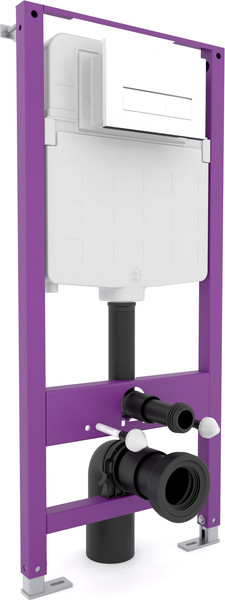 Изображение товара Инсталляция для унитаза Triton Pro EVO815N + Pro EVO (с кнопкой, белый, матовый)