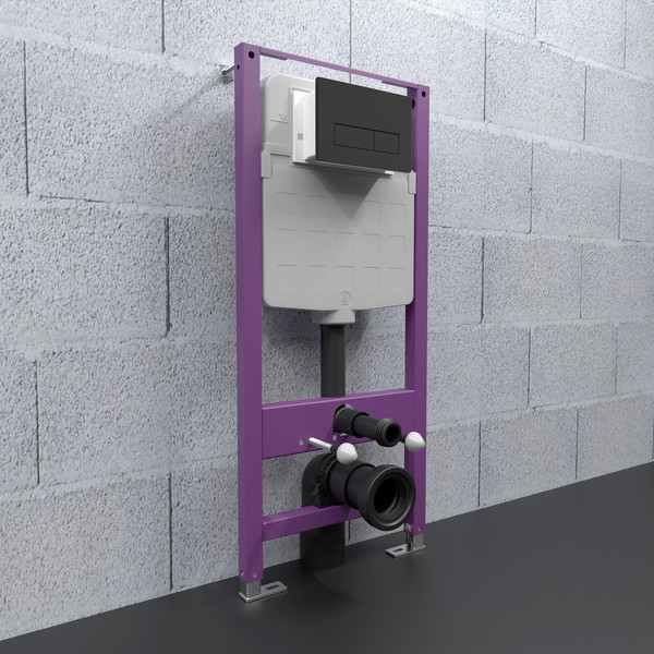 Изображение товара Инсталляция для унитаза Triton Pro EVO815N + Pro EVO (с кнопкой, черный, матовый)