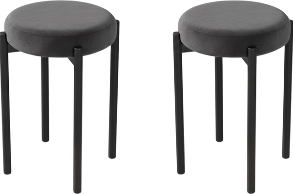 Изображение товара Набор табуретов Памир Паоло F84 (2шт, серый/голубой/черная опора)