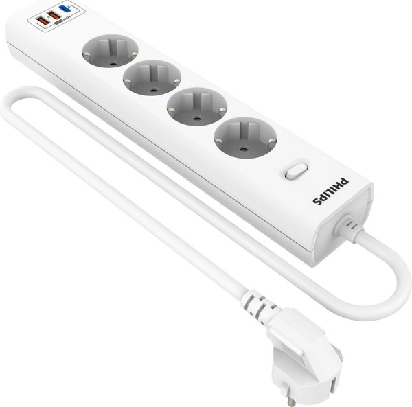 Изображение товара Сетевой фильтр Philips CHP8246WA/51 (2м, 4 розетки, белый)