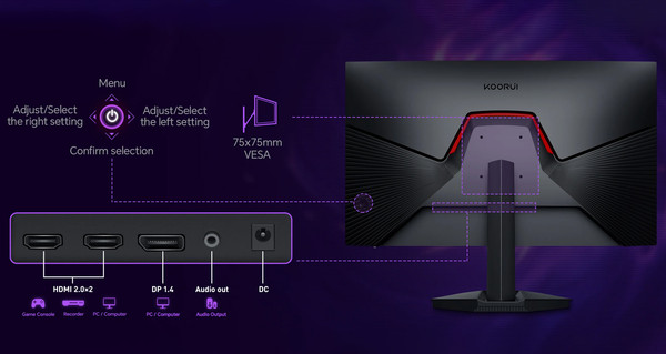 Изображение товара Монитор Koorui 27" / G2711P (черный)