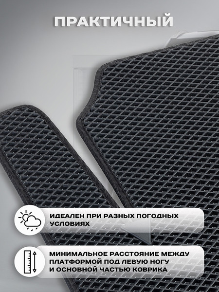 Изображение товара Комплект ковриков для авто Alicosta 2268_2 для Honda e:NS1 I SUV 2022-н.в. (EVA ромб, черный)