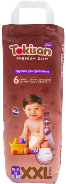Изображение товара Подгузники-трусики детские Tokisan Premium 6XXL (36шт)
