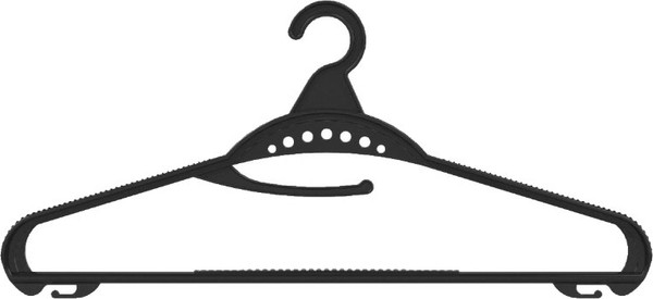 Изображение товара Пластиковая вешалка-плечики Молдер №1 (р.52-54, черный)