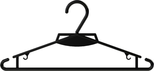 Изображение товара Пластиковая вешалка-плечики Молдер №5 (р.44-46, черный)